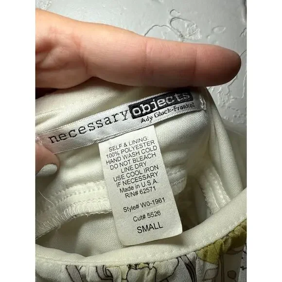 Necessary Objects floral beaded empire‎ waist sheer lined dress womens small y2k - Picture 5 of 10